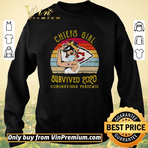 Funny Kansas City Chiefs Girl survived 2020 coronavirus pandemic shirt sweater