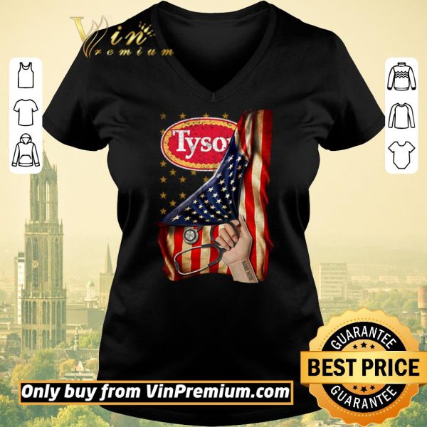 Awesome America Flag Tyson Foods inside me shirt sweater