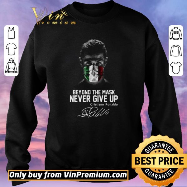 Original Beyond the mask Never give up Cristiano Ronaldo signature shirt sweater