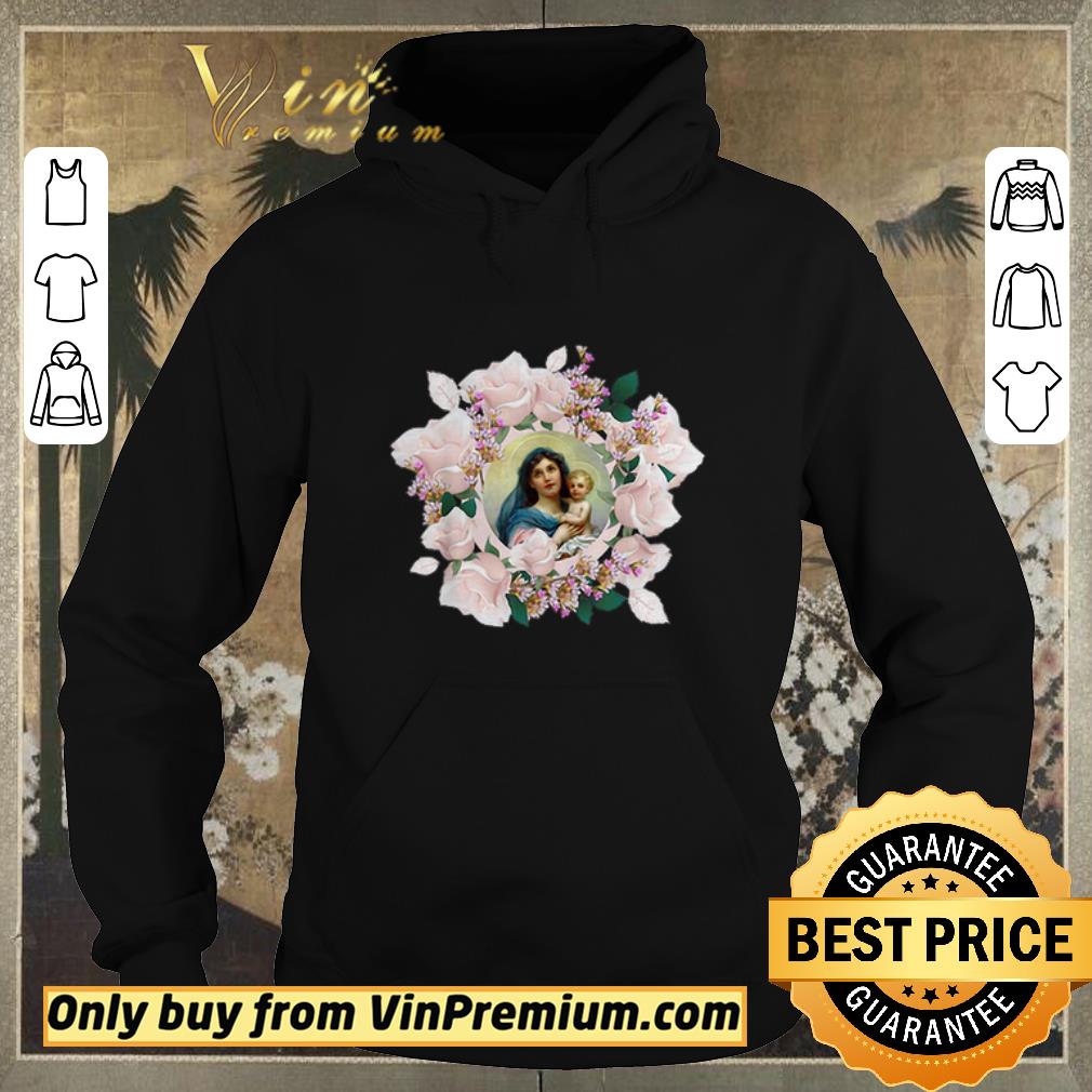 aae7e550 original blessed mother mary and jesus flowers shirt sweater 4 - Original Blessed Mother Mary And Jesus Flowers shirt sweater