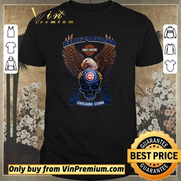 Nice Skull Motor Halley Davidson Cycles Chicago Cubs shirt sweater