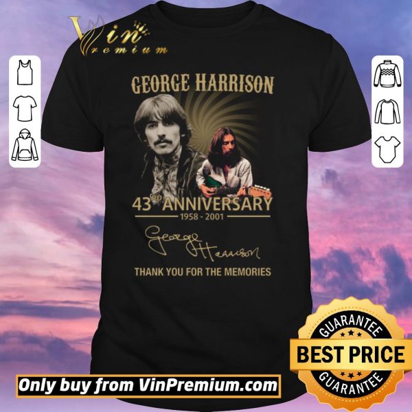 Original George Harison 43rd Anniversary 1958 2020 Signature Thank You Forr The Memories shirt sweater