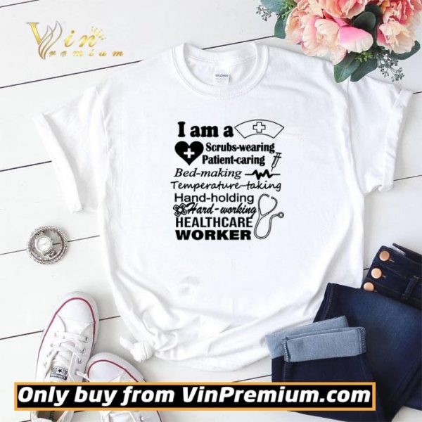 Scrubs Wearing Patient Caring Bed Making Temperature Taking Hand Holding Hard Working Healthcare Wo shirt sweater
