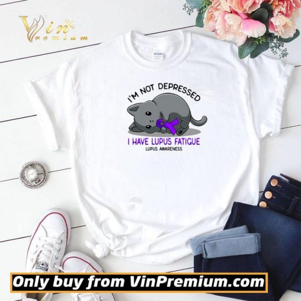 Cat I'm Not Depressed I Have Lupus Fatigue Lupus Awareness shirt sweater