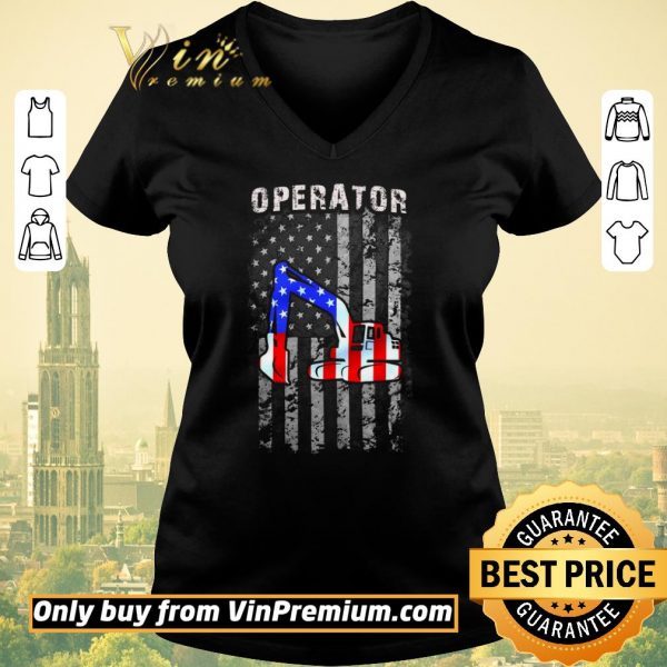 Top Operator Car Draw American Flag shirt sweater