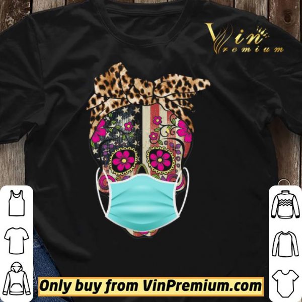 Skull Mask American Flag Leopard shirt sweater