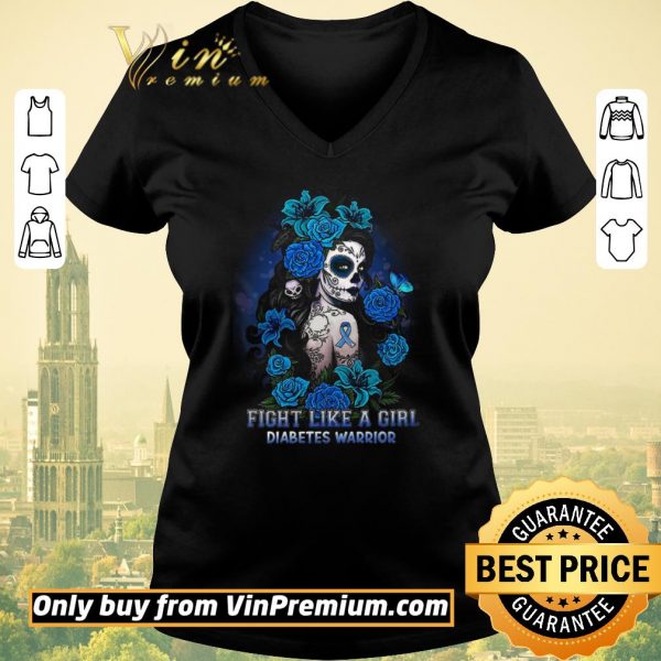 Original Fight Like A Girl Diabetes Warrior Awareness shirt sweater