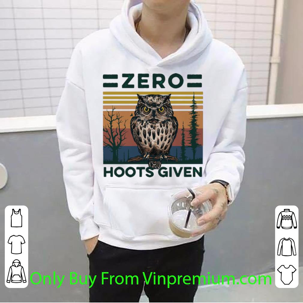 becd0f0f nice vintage owl zero hoots given shirt 4 - Nice Vintage Owl Zero Hoots Given shirt