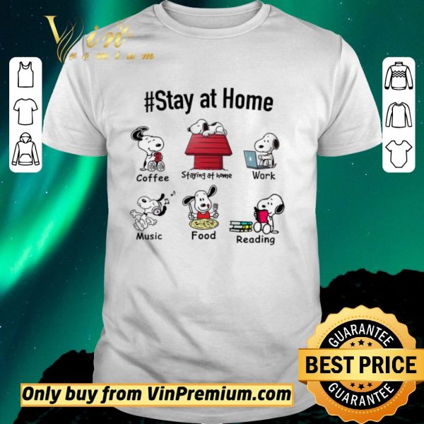 Premium Snoopy Stay At Home Coffee Work Music Food Reading shirt sweater