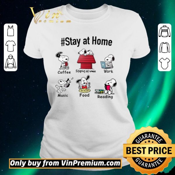 Premium Snoopy Stay At Home Coffee Work Music Food Reading shirt sweater