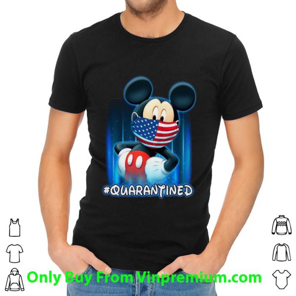 Pretty Mickey Mouse Face Mask #Quarantined Covid-19 American Flag shirt