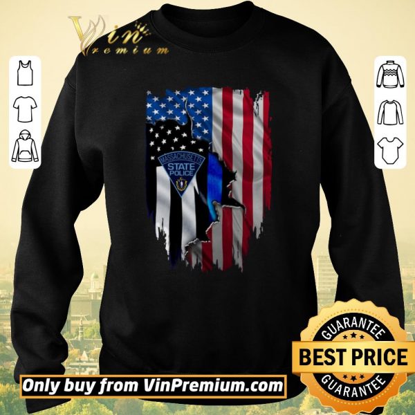 Awesome American Flag Massachusetts State Police shirt sweater