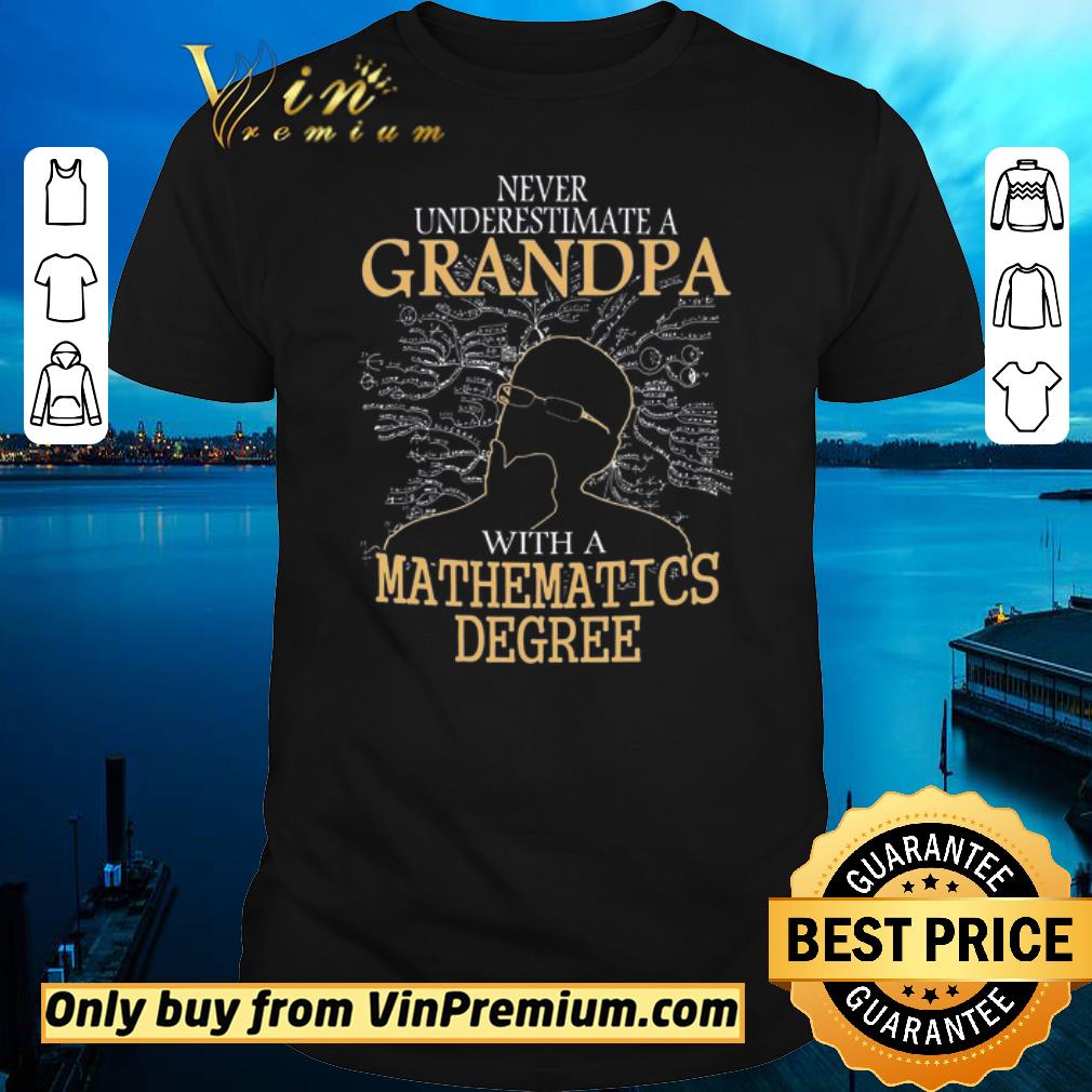 Awesome Never Understimate A Grandpa With A Mathematics Degree shirt sweater