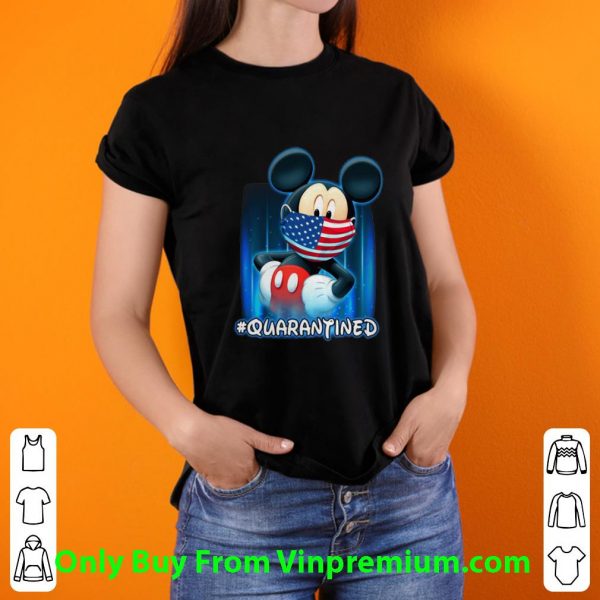 Pretty Mickey Mouse Face Mask #Quarantined Covid-19 American Flag shirt