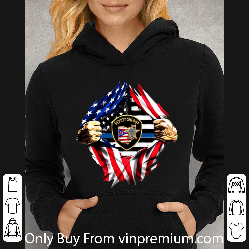 d4df95fb awesome deputy sheriff ohio badge blood inside me american flag shirt 4 - Awesome Deputy Sheriff Ohio Badge Blood Inside Me American Flag shirt