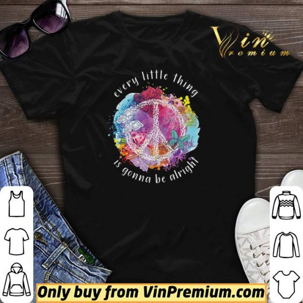 Butterfly Flower Watercolor Every Little Thing Is Gonna Be Alright shirt sweater
