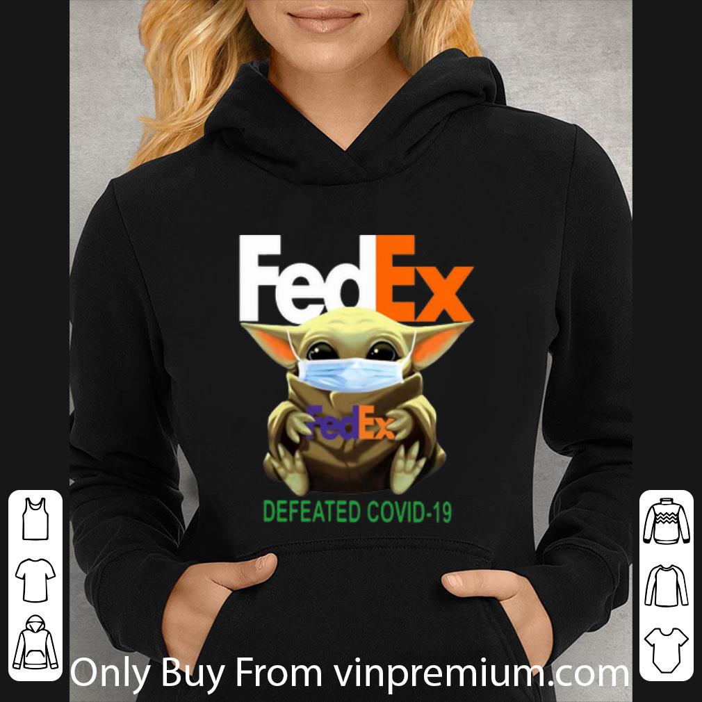 d9c3da0b great star wars baby yoda face mask hug fedex defeated covid 19 shirt 4 - Great Star Wars Baby Yoda Face Mask Hug FedEx Defeated Covid-19 shirt