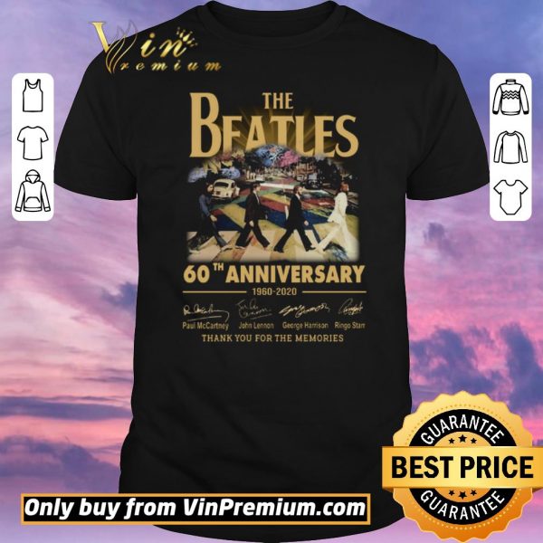 Official The Beatles 60th Anniversary 1960 2020 Signature Thank You For The Memories shirt sweater