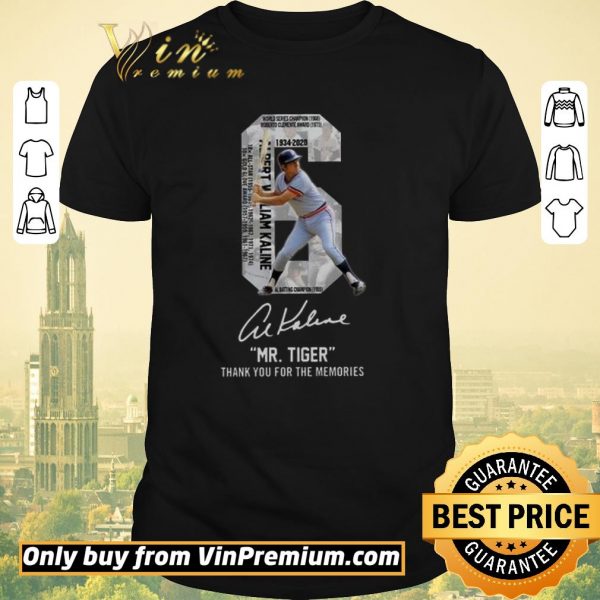 Premium Albert William Kaline Signature Mr Tiger Thank You For The Memories shirt sweater