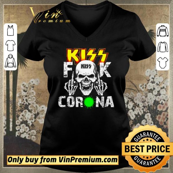 Original Skull Kiss fuck coronavirus shirt sweater