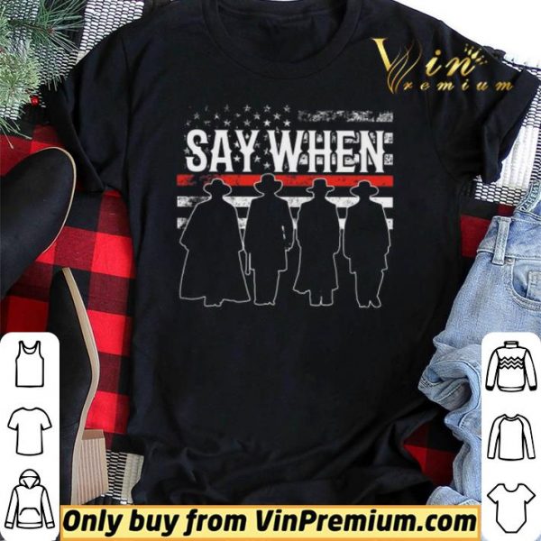 Say When American Flag shirt sweater
