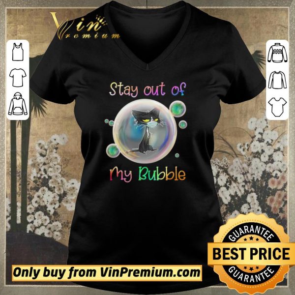 Pretty Stay Out Of My Bubble Black Cat shirt sweater
