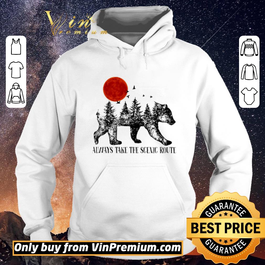 Funny Bear Always Take The Scenic Route shirt sweater f46b4817 funny bear always take the scenic route shirt sweater 4 - Funny Bear Always Take The Scenic Route shirt sweater