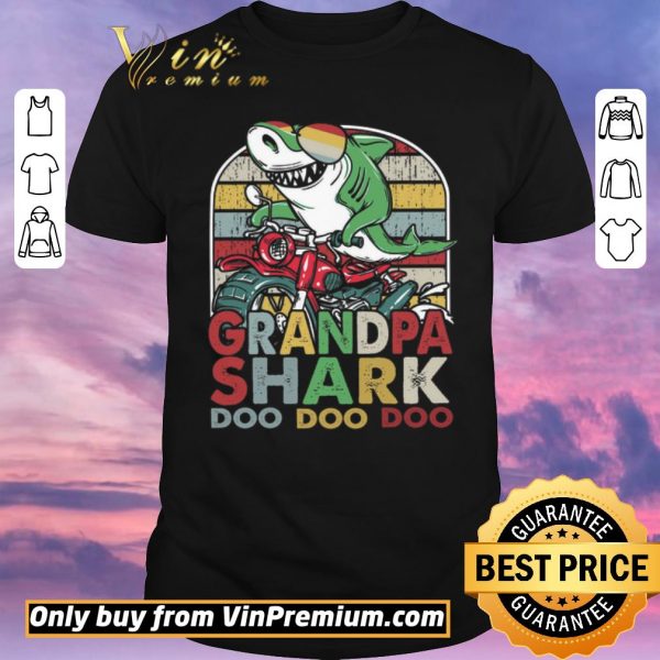 Hot Grandpa Shark Motor Bike Doo Doo Vintage shirt sweater