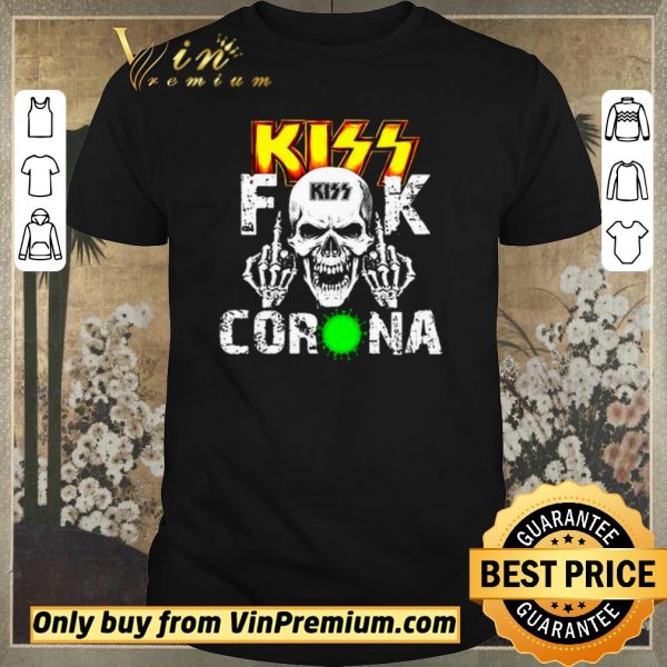 Original Skull Kiss fuck coronavirus shirt sweater