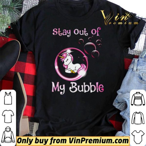Stay out of my bubble Covid 19 Unicorn shirt sweater