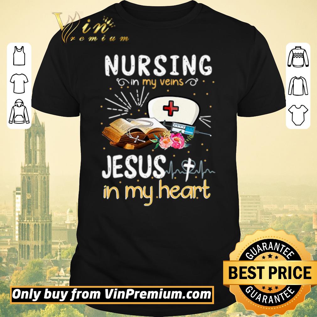 Pretty Heartbeat Nursing in my veins Jesus in my heart shirt sweater