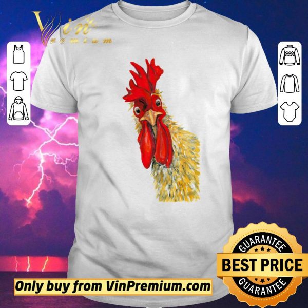 Hot Chicken Rooster Watercolor shirt sweater