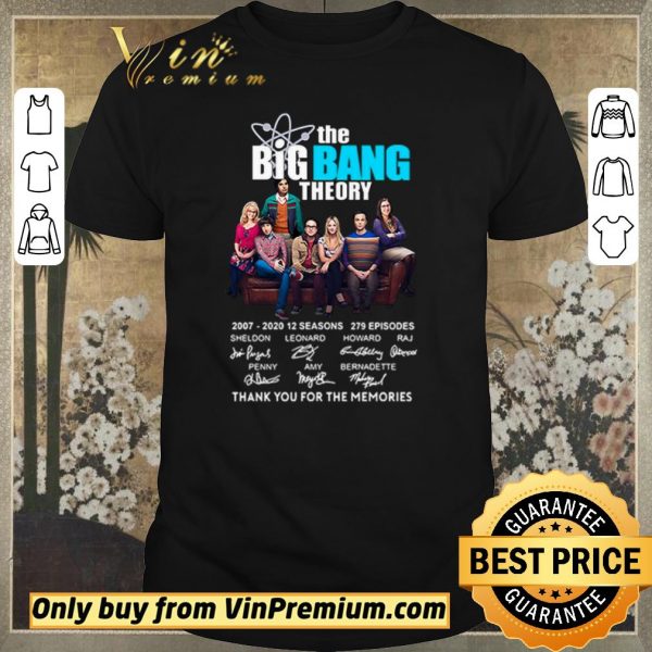 Official The Big Bang Theory thank you for the memories signatures shirt sweater