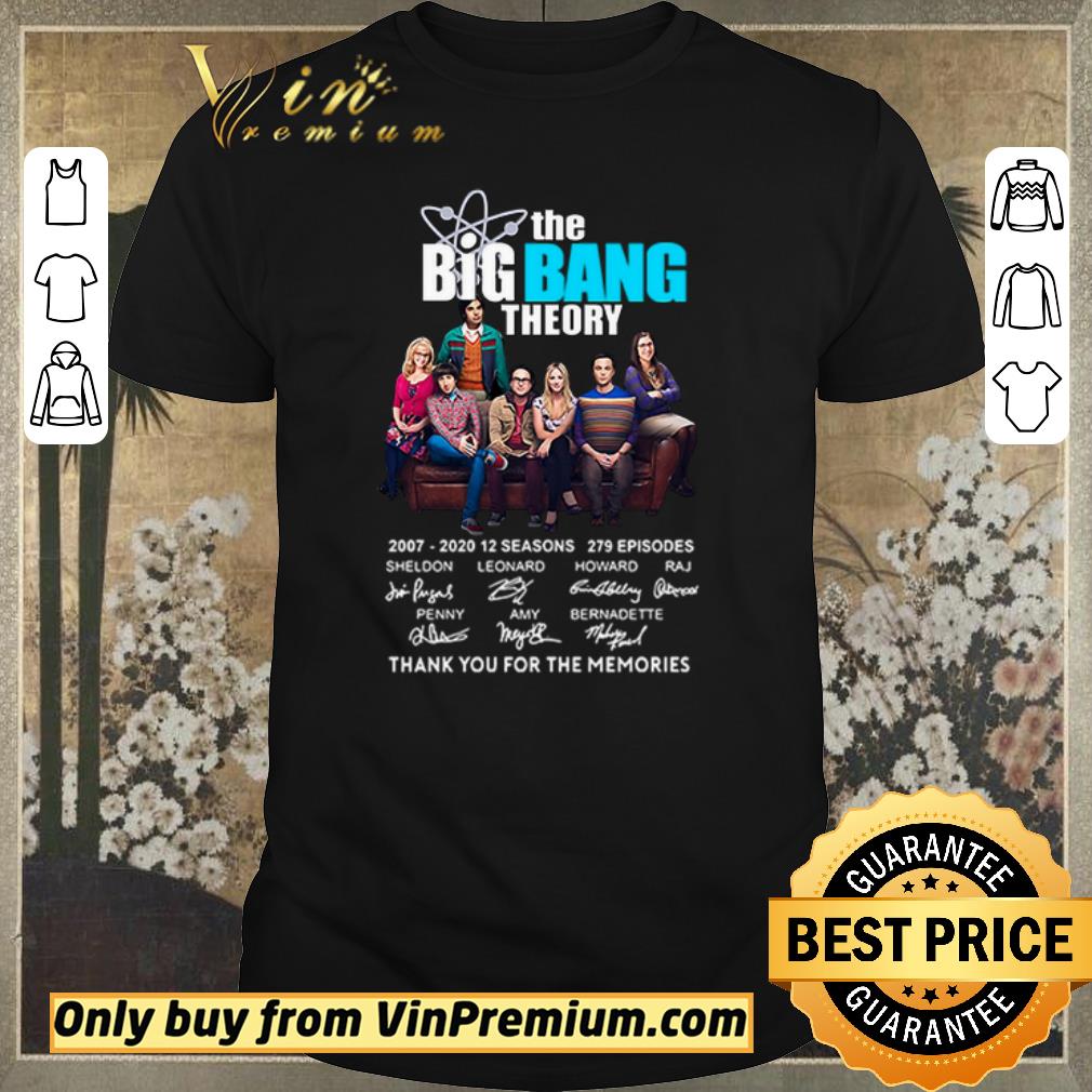 Official The Big Bang Theory thank you for the memories signatures shirt sweater