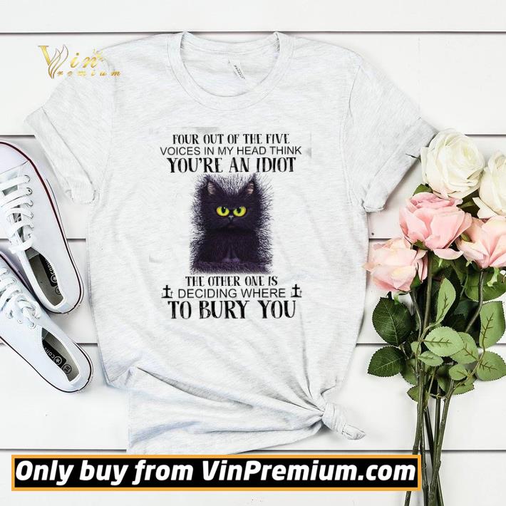 01ce1d08 black cat four out of the five voices in my head think you re an idiiot shirt sweater 4 - Black Cat Four Out Of The Five Voices In My Head Think You're An Idiiot shirt sweater