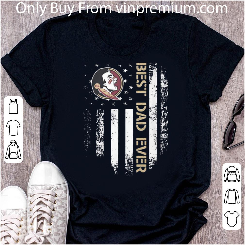 Top Florida State Seminoles Best Dad Ever American Flag Father's Day shirt