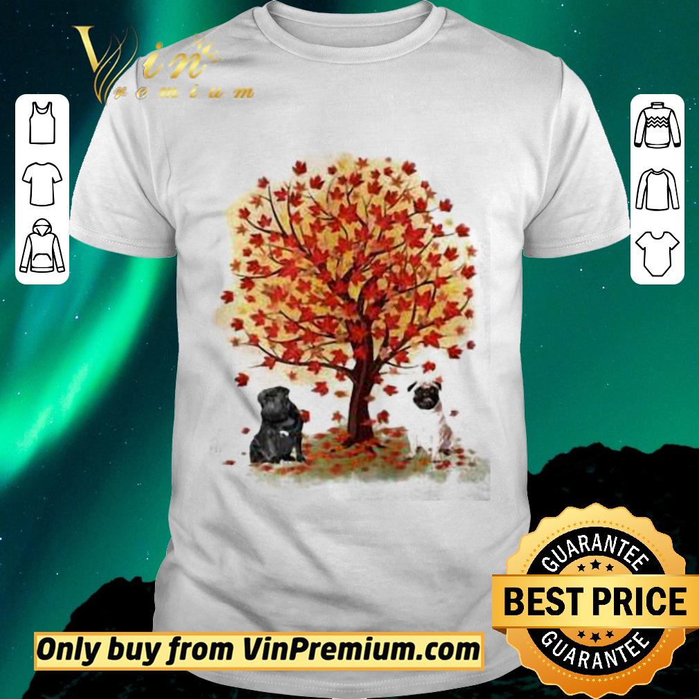 Nice Pugs Autumn Leaf Tree shirt sweater
