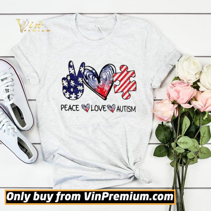 Peace Love Autism American Flag shirt sweater 1f6d8fbd peace love autism american flag shirt sweater 4 - Peace Love Autism American Flag shirt sweater