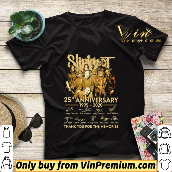 2e23bca6 slipknot 25th anniversary 1995 2020 thank you for the memories signatures shirt sweater 4 - Slipknot 25th anniversary 1995 2020 thank you for the memories signatures shirt sweater