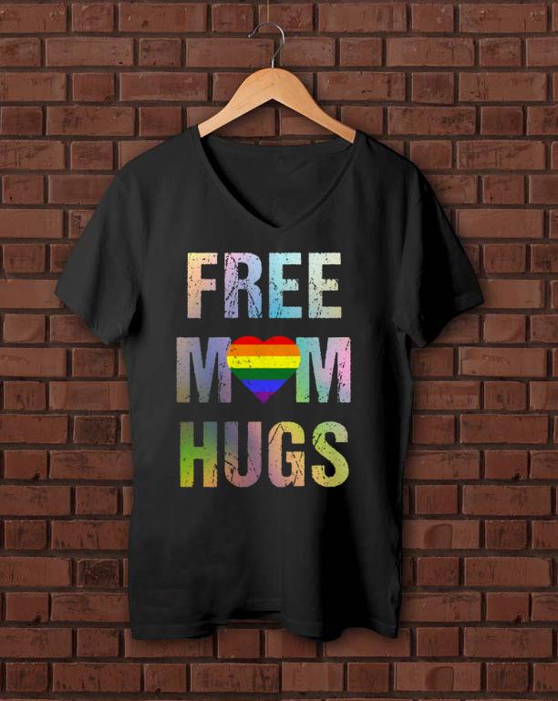 Awesome Free Mom Hugs LGBT Gay Pride Vintage Distressed Shirt