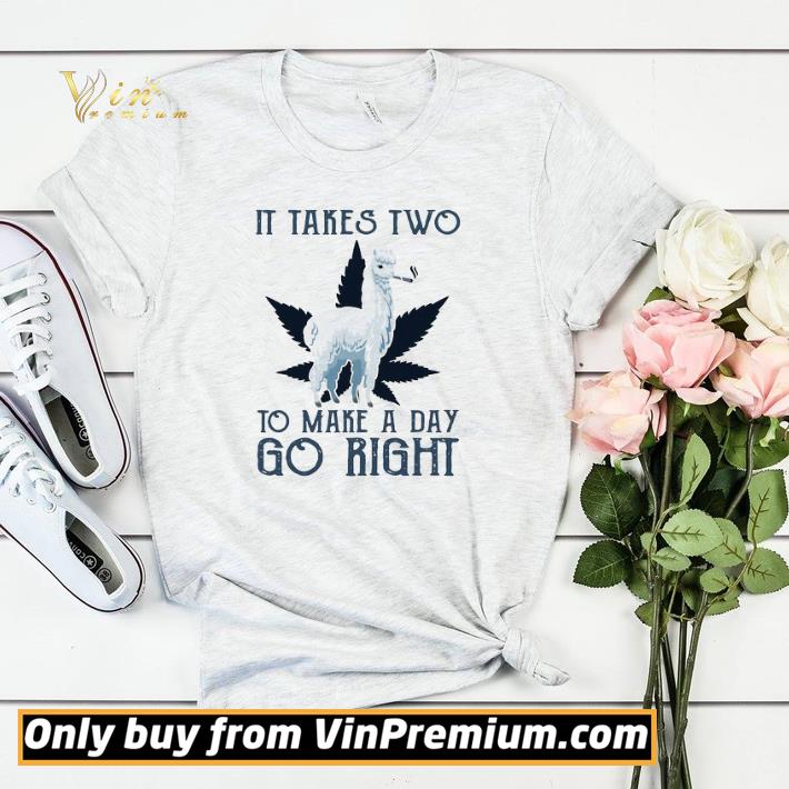3d06ca2b llama weed it takes two to make a day go right shirt sweater 4 - Llama weed It takes two to make a day go right shirt sweater