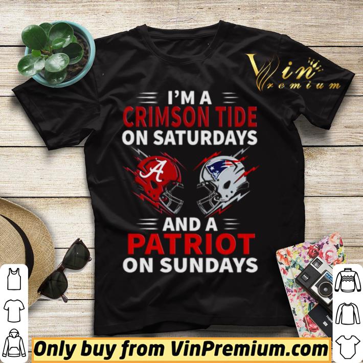 3eb1ff5a i m a crimson tide on saturdays and a patriot on sundays shirt sweater 4 - I’m a Crimson Tide on Saturdays and a Patriot on Sundays shirt sweater