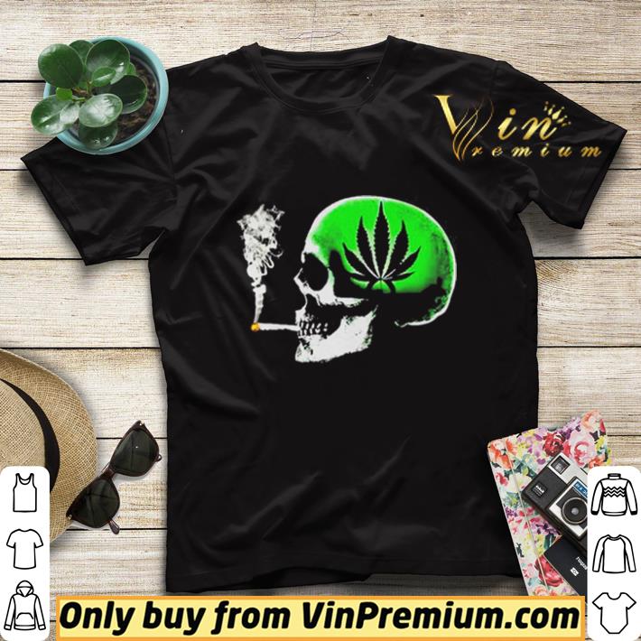 400882a2 weed leaves skull shirt sweater 4 - Weed leaves skull shirt sweater