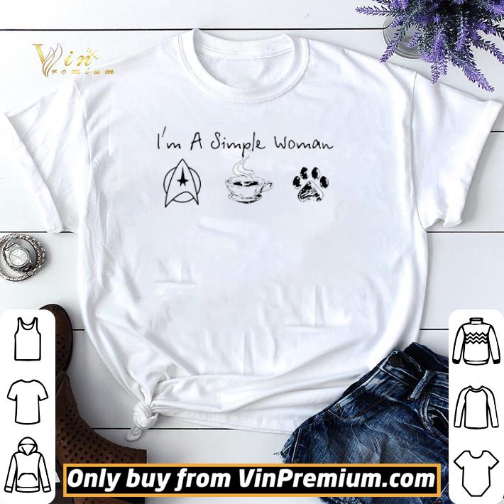 I’m A Simple Woman Star Trek Coffee And Paw Dog shirt sweater