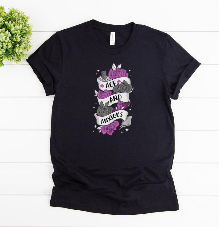 Pretty Ace And Anxious LGBTQ Pride Roses Asexual Shirt