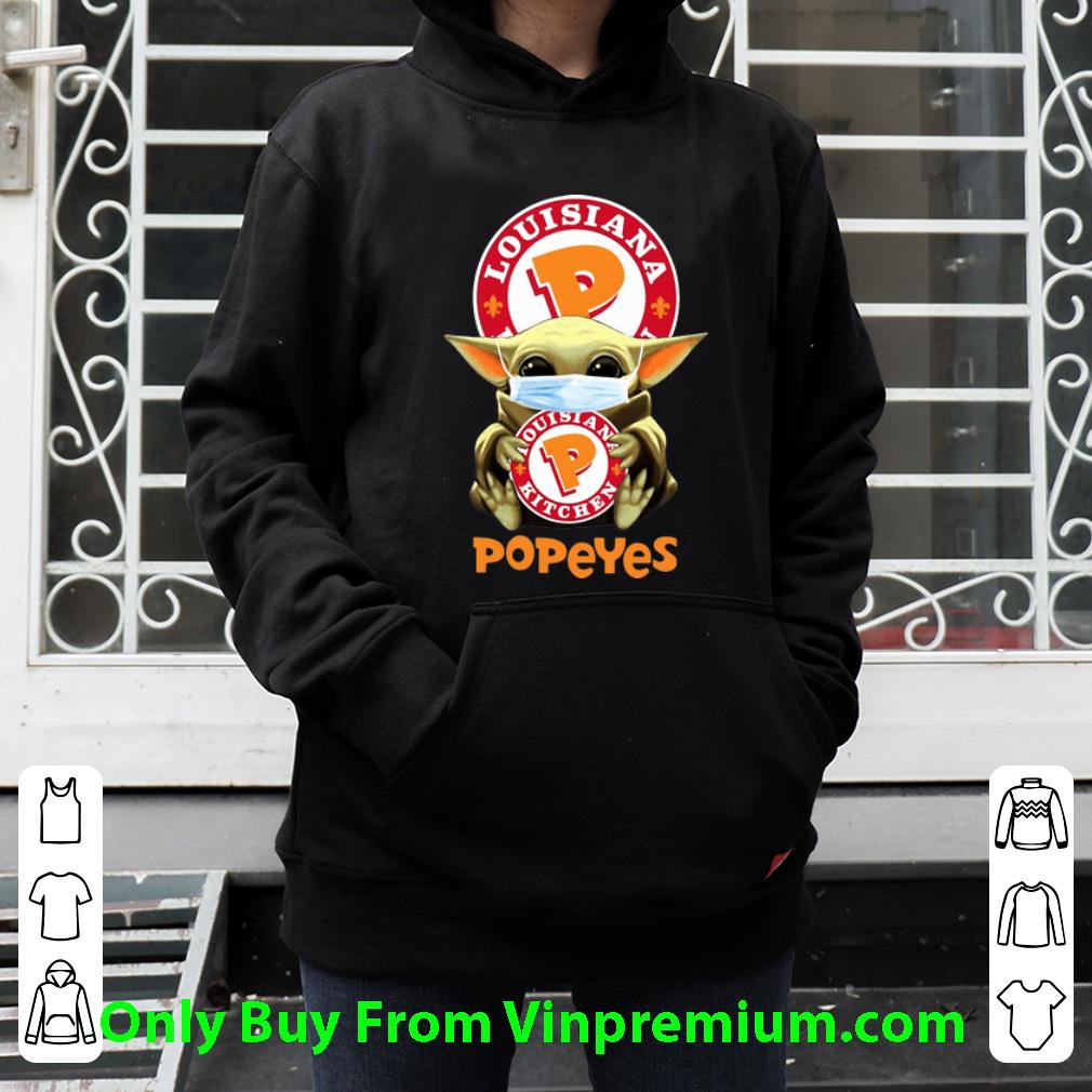 4c1b1f49 hot star wars baby yoda mask popeyes louisiana kitchen covid 19 shirt 4 - Hot Star Wars Baby Yoda Mask Popeyes Louisiana Kitchen Covid-19 shirt