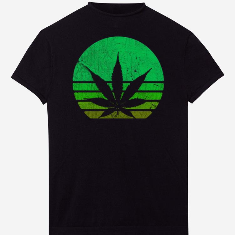 Pretty Sun Vintage Marijuana Weed Cannabis Leaf Retro Shirt