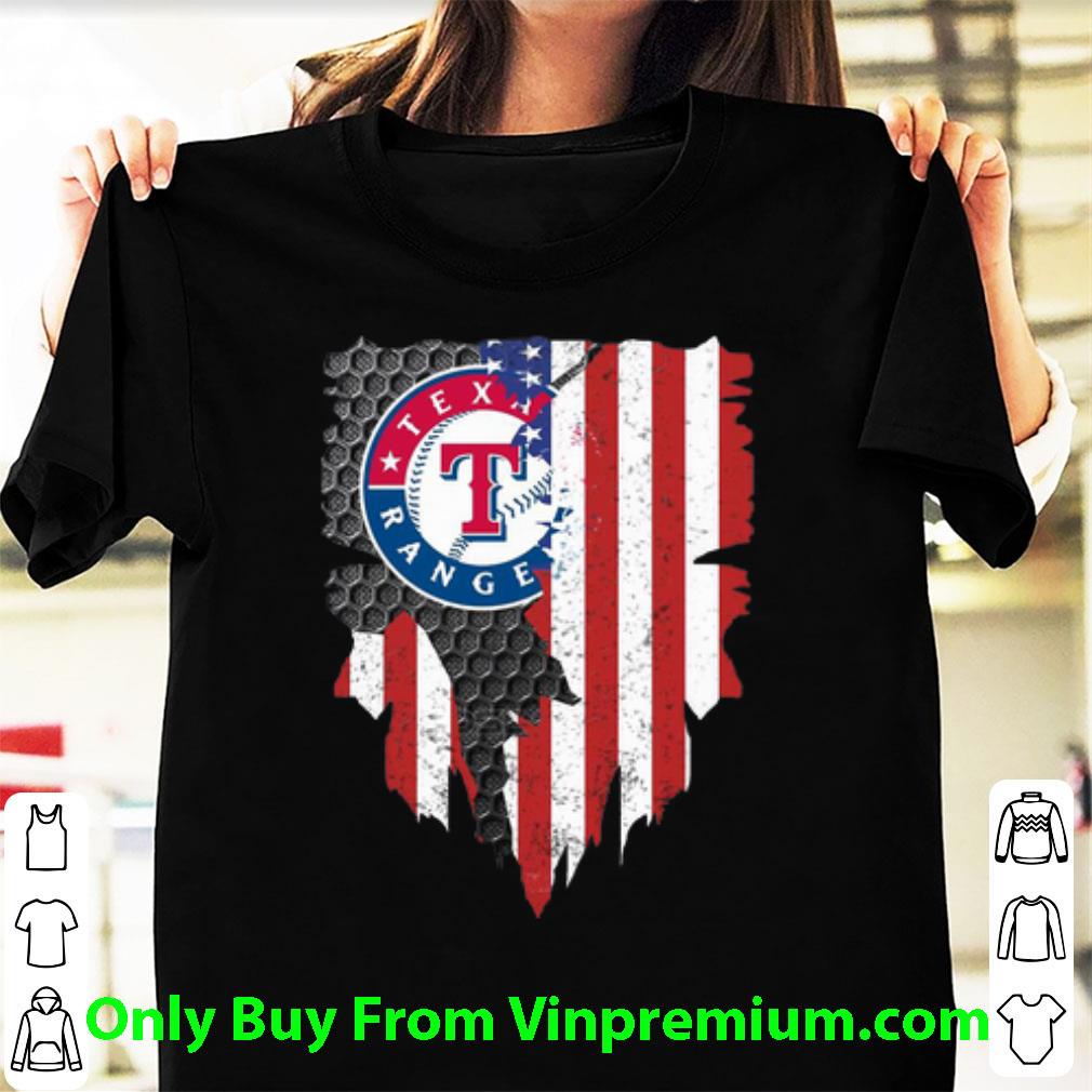 texas rangers american flag shirt