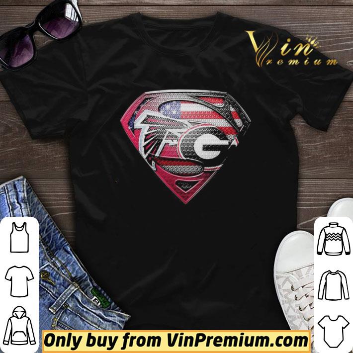 Superman Atlanta Falcons vs Georgia Bulldogs Heart shirt sweater