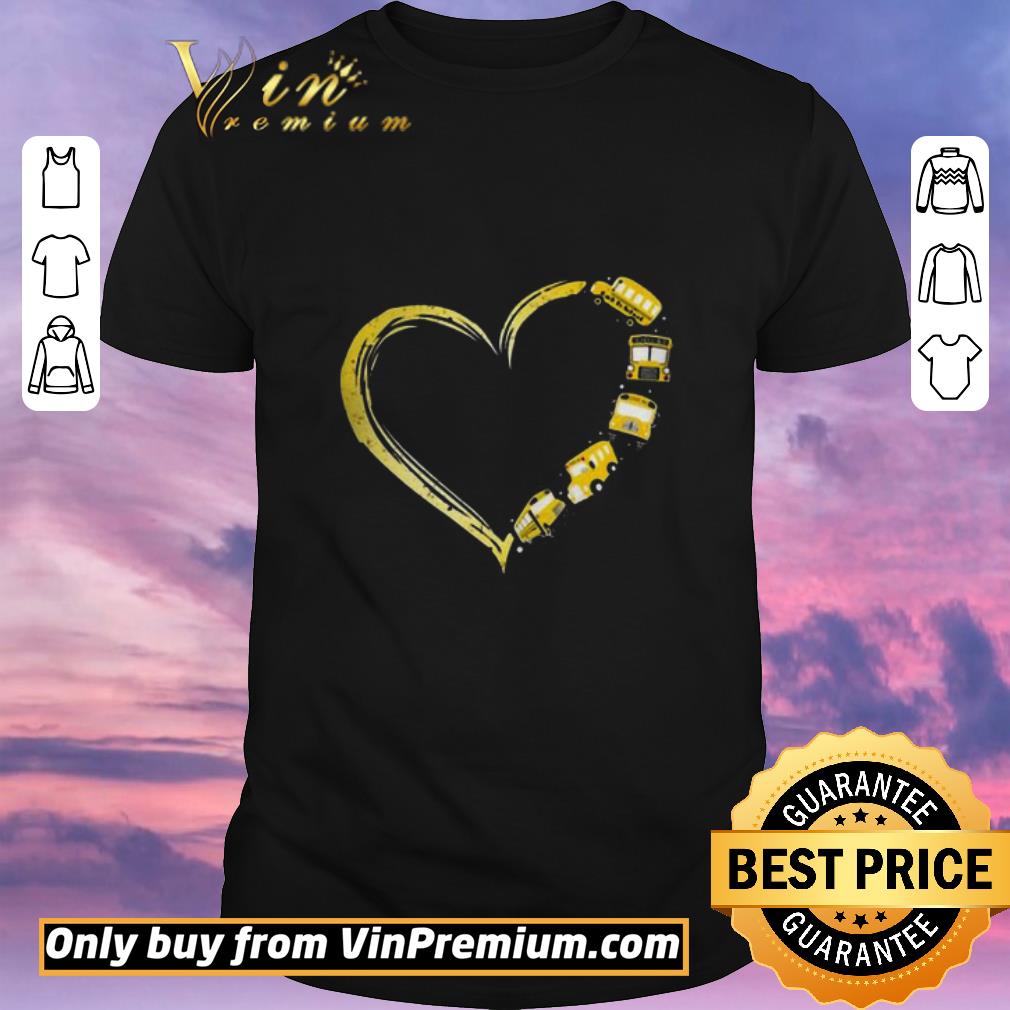 Official Heart love school bus back to school shirt sweater